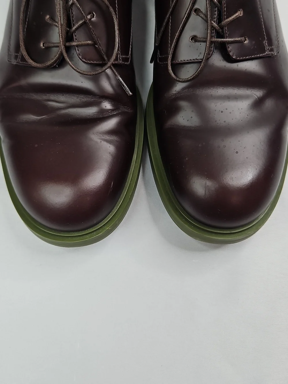 Fendi Men’s Brown Leather Derby Shoes Green Sole Size 7 Made In  Italy